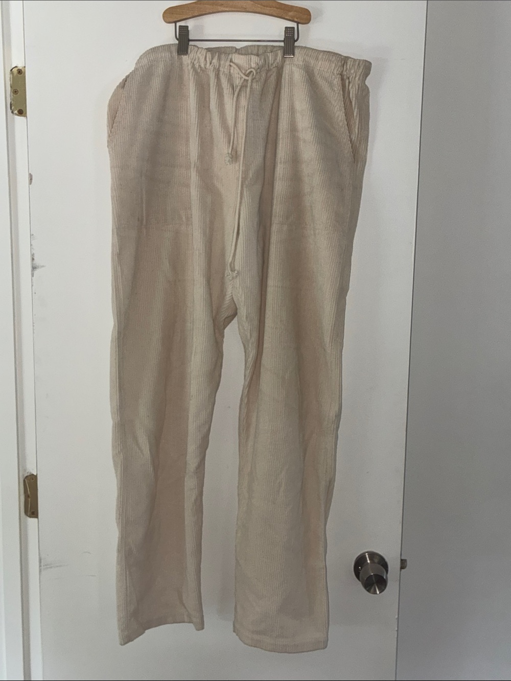 Industry of All Nations - Cream Ponya Corduroy Pant size XL